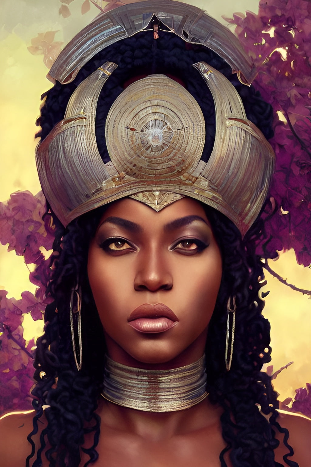PHAROAH KULAYURUS, African Portrait Canvas Wall Art.