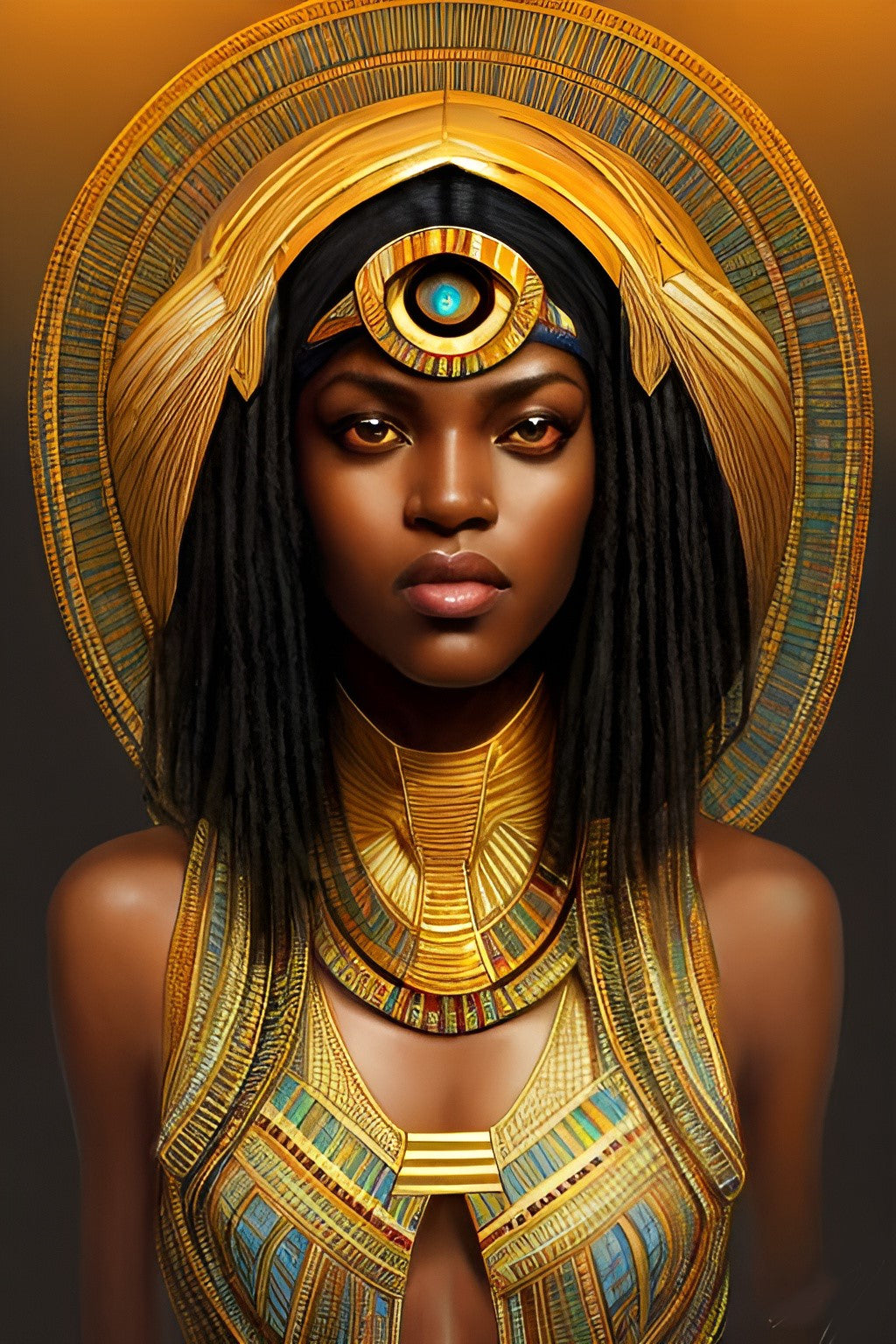 PHAROAH LUVAINIA, African Portrait Canvas Wall Art.