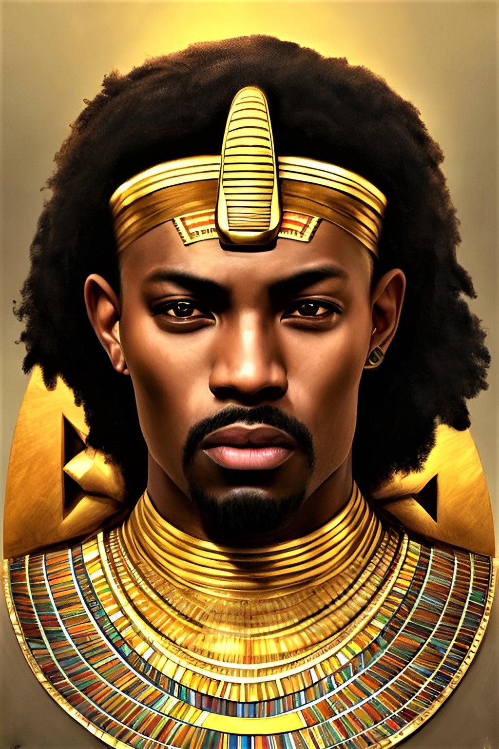 PHAROAH NAKADEEM, African Portrait Canvas Wall Art.
