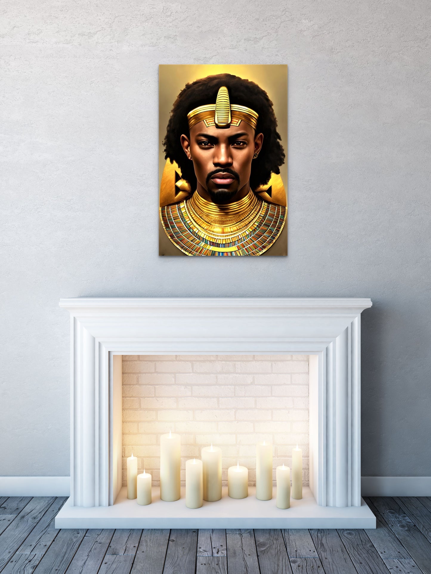 PHAROAH NAKADEEM, African Portrait Canvas Wall Art.
