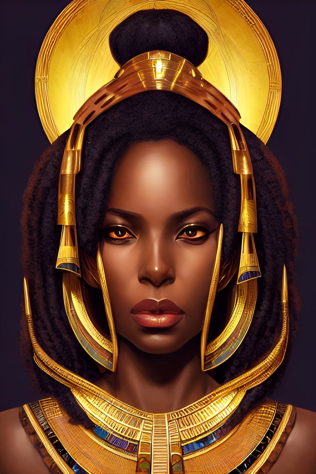PHAROAH OHLAVA, African Portrait Canvas Wall Art.