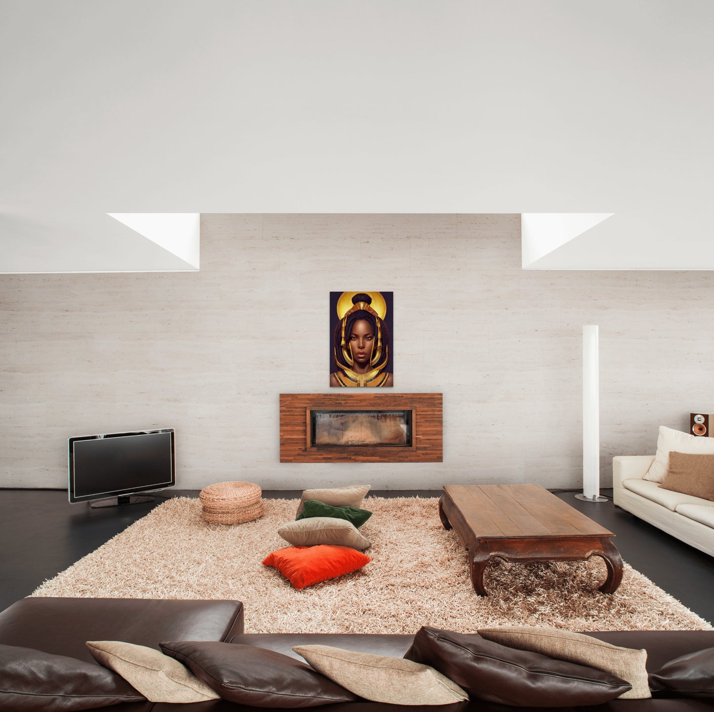 PHAROAH OHLAVA, African Portrait Canvas Wall Art.