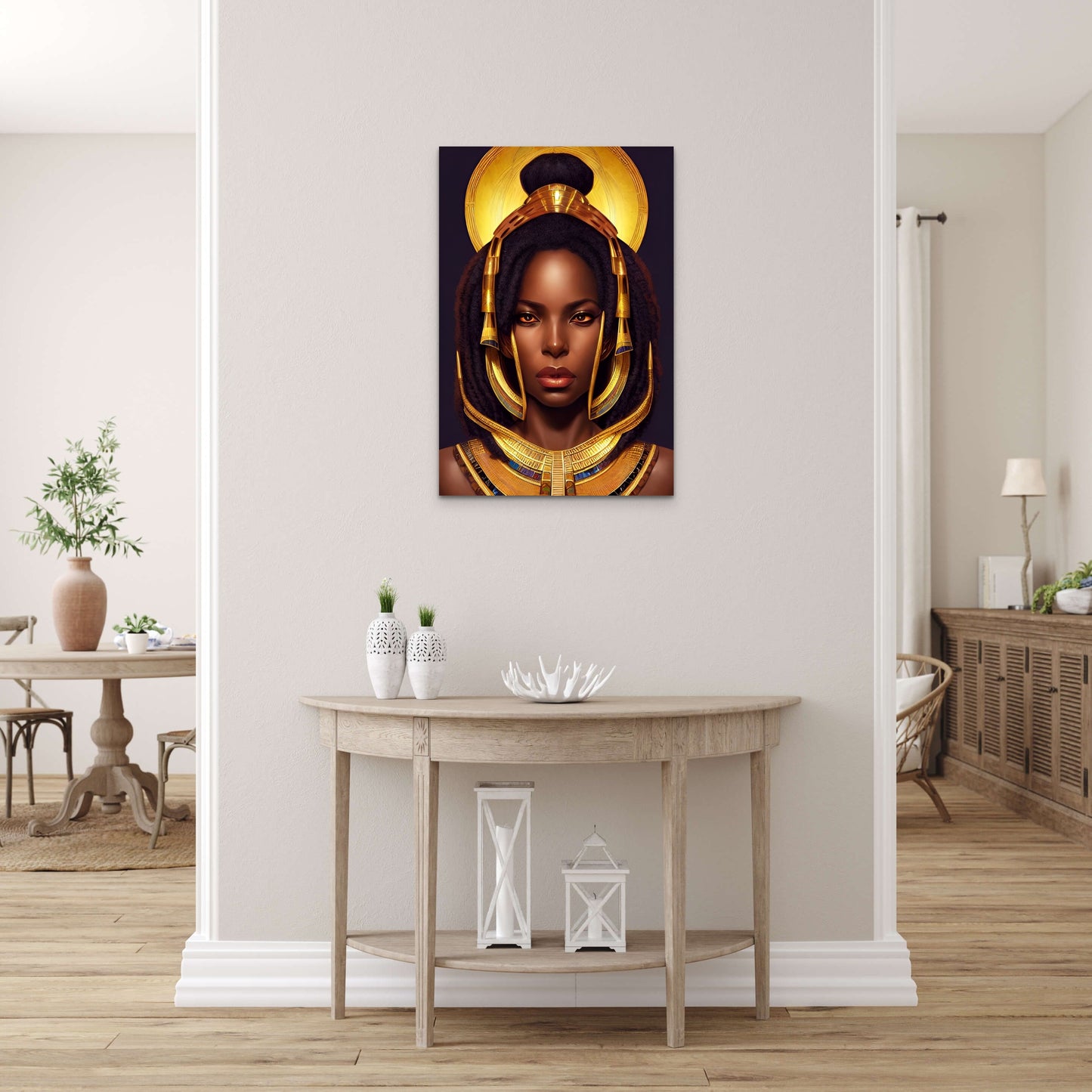 PHAROAH OHLAVA, African Portrait Canvas Wall Art.
