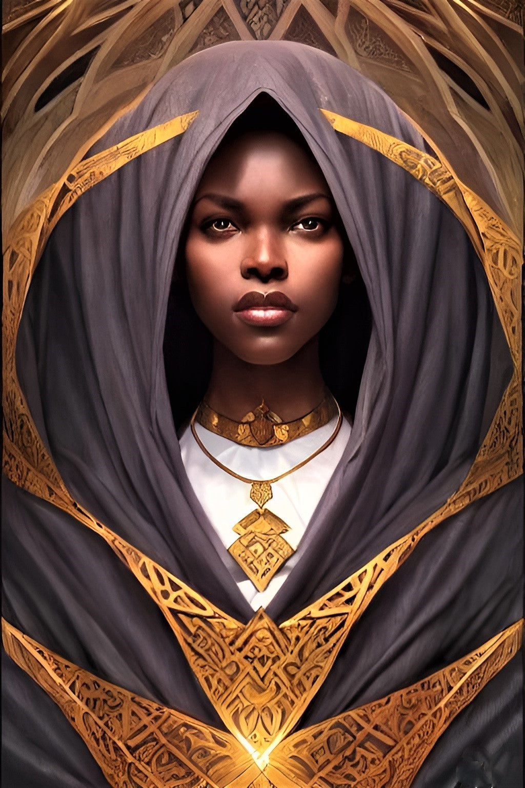 PHAROAH PHANEETA, African Portrait Canvas Wall Art.