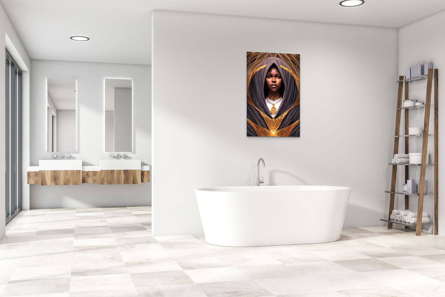 PHAROAH PHANEETA, African Portrait Canvas Wall Art.