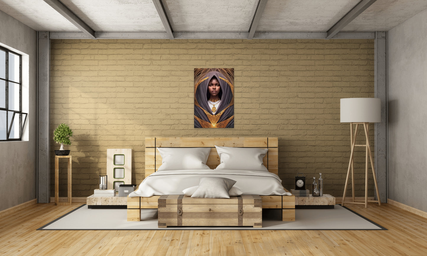 PHAROAH PHANEETA, African Portrait Canvas Wall Art.
