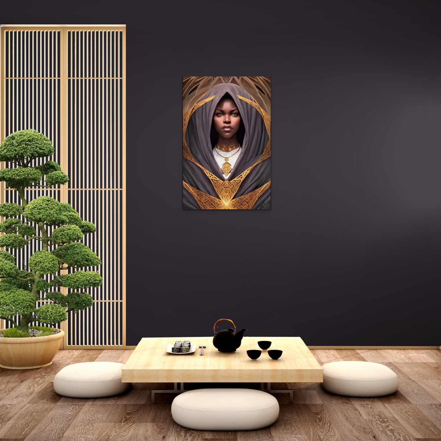 PHAROAH PHANEETA, African Portrait Canvas Wall Art.