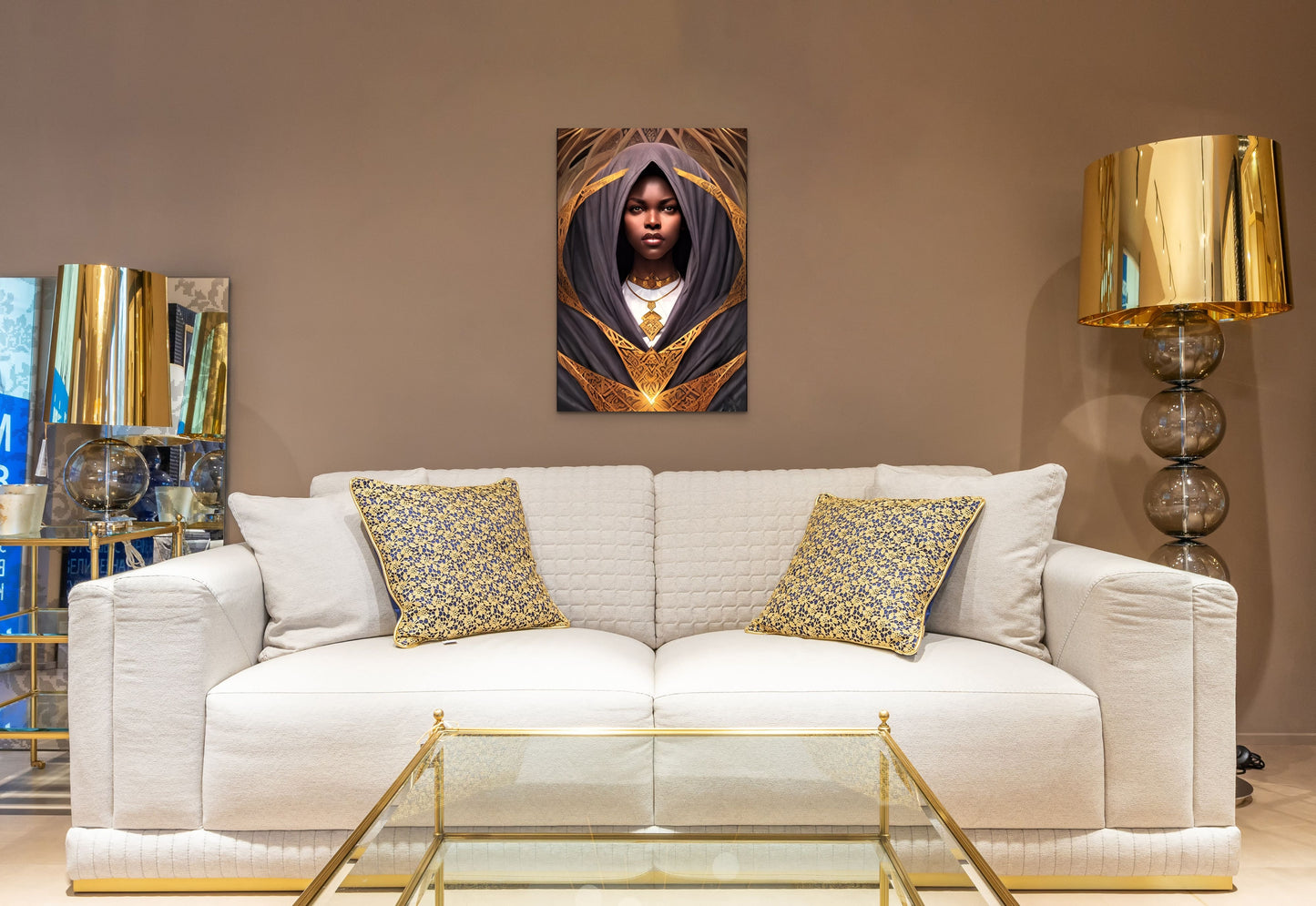 PHAROAH PHANEETA, African Portrait Canvas Wall Art.