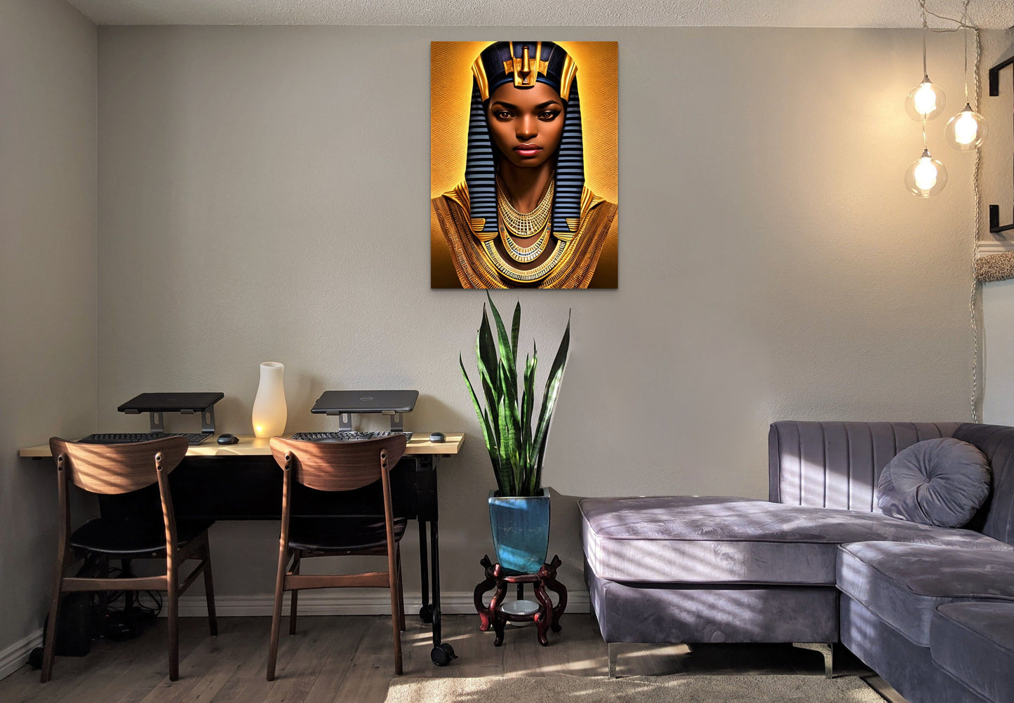 PHAROAH RACINDRA, African Portrait Canvas Wall Art.