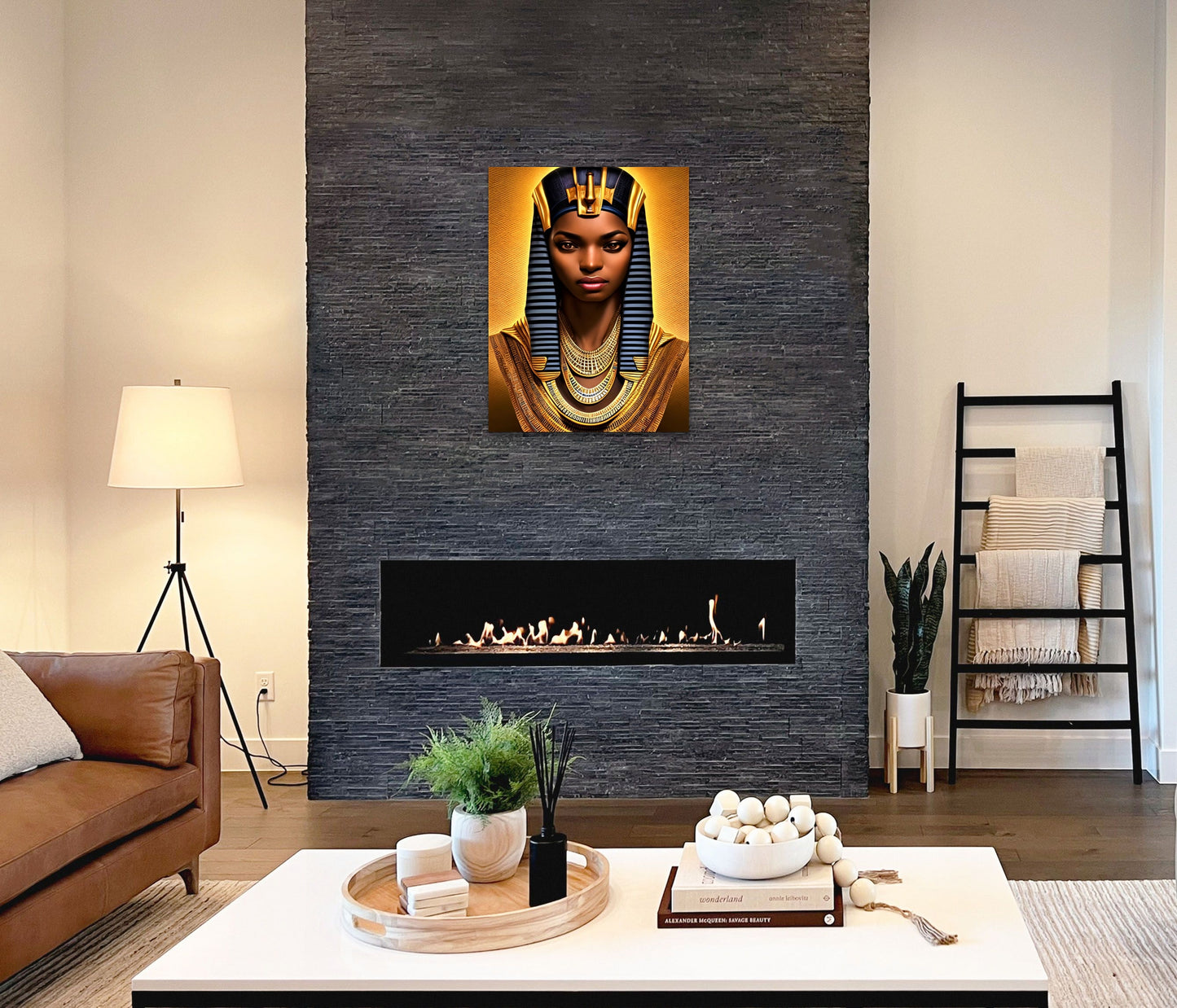 PHAROAH RACINDRA, African Portrait Canvas Wall Art.