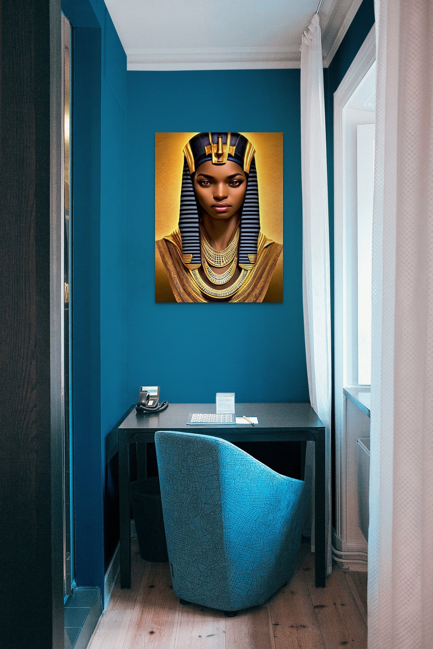 PHAROAH RACINDRA, African Portrait Canvas Wall Art.