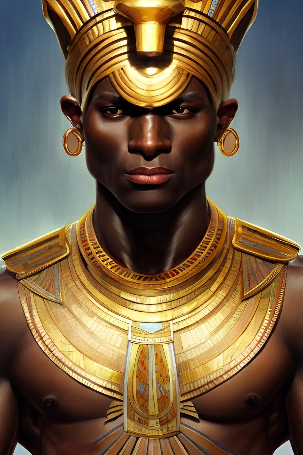 PHAROAH THALMUSS, African Portrait Canvas Wall Art.