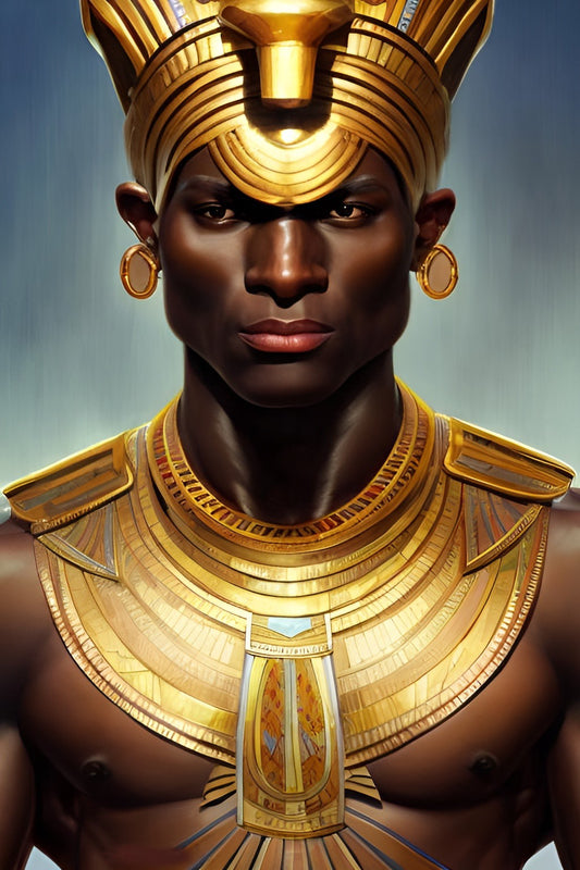 PHAROAH THALMUSS, African Portrait Canvas Wall Art.