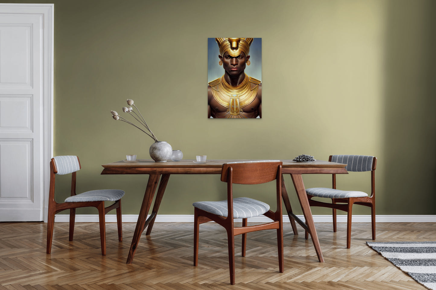 PHAROAH THALMUSS, African Portrait Canvas Wall Art.