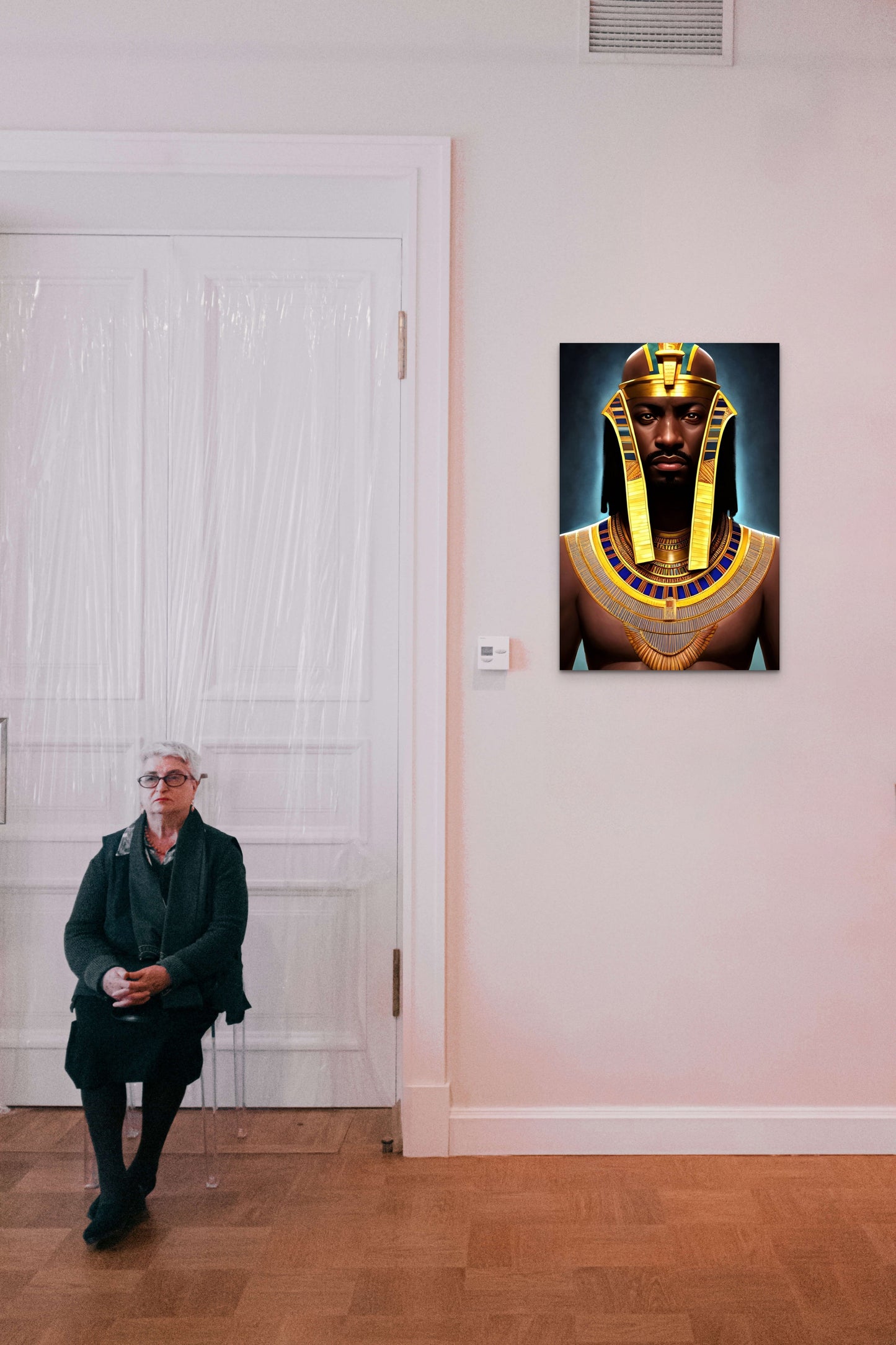 PHAROAH VISSMIAL, African Portrait Canvas Wall Art.