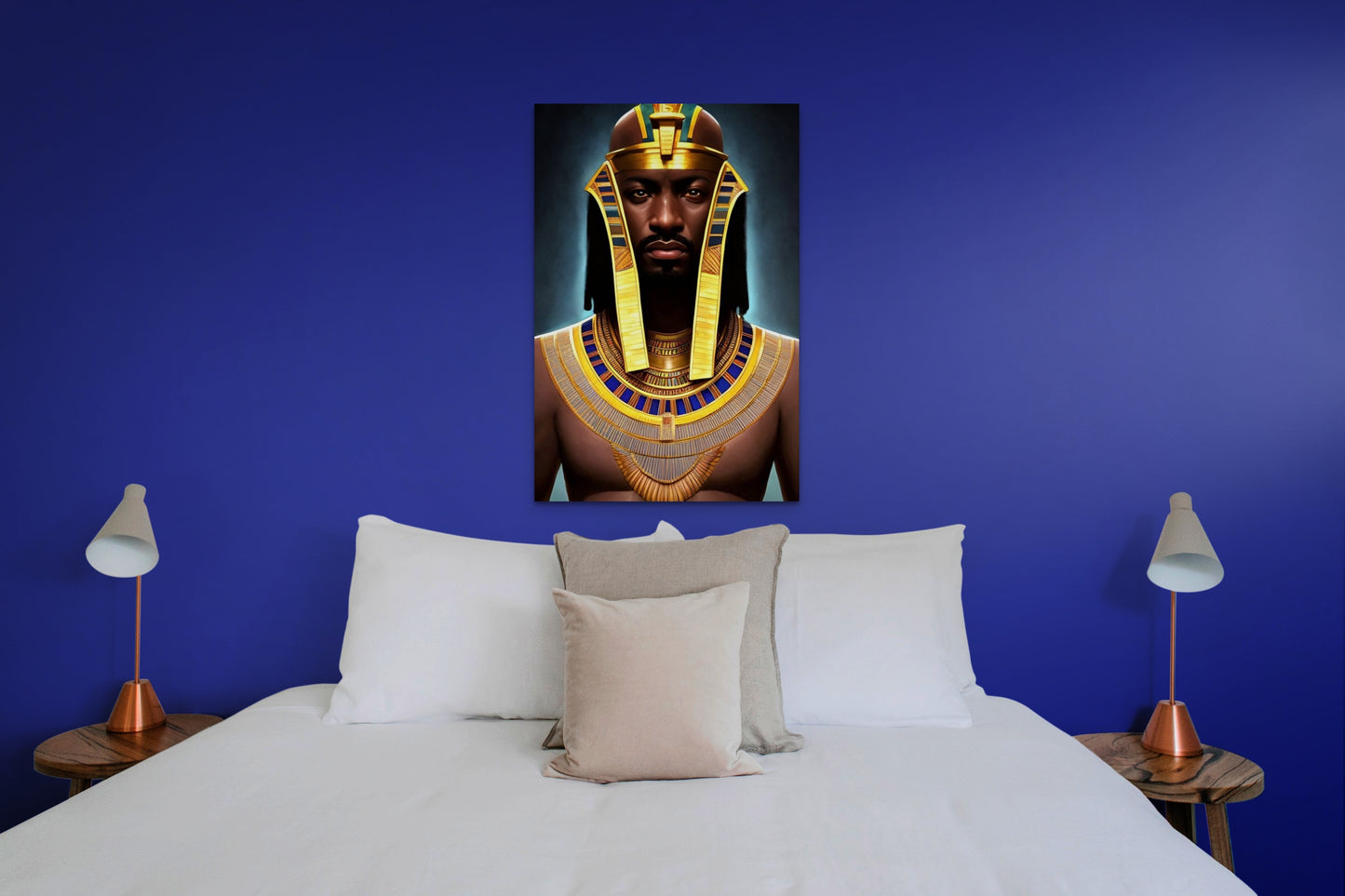 PHAROAH VISSMIAL, African Portrait Canvas Wall Art.