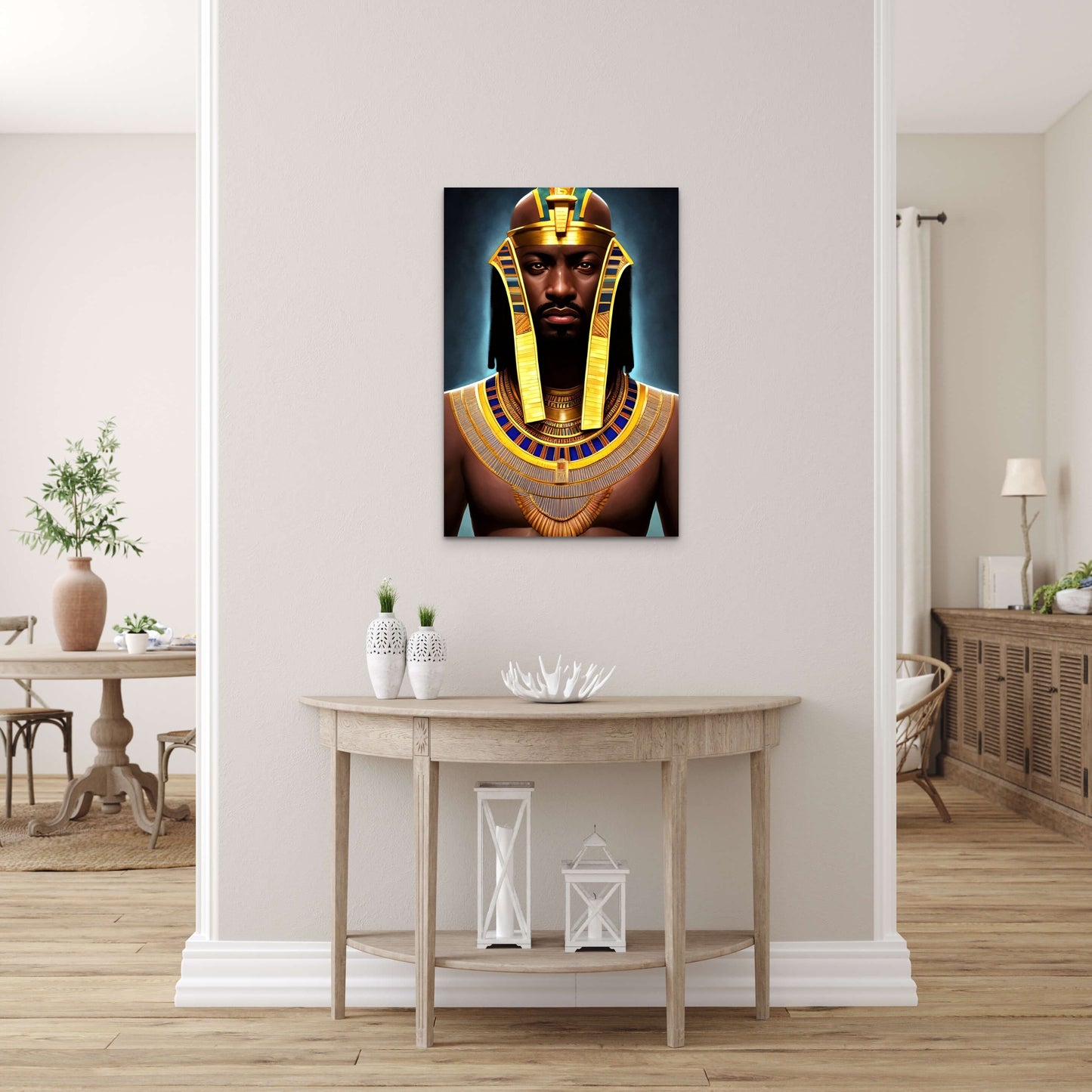 PHAROAH VISSMIAL, African Portrait Canvas Wall Art.