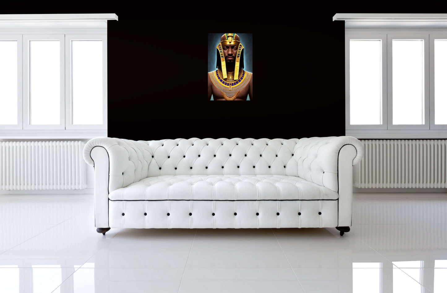 PHAROAH VISSMIAL, African Portrait Canvas Wall Art.