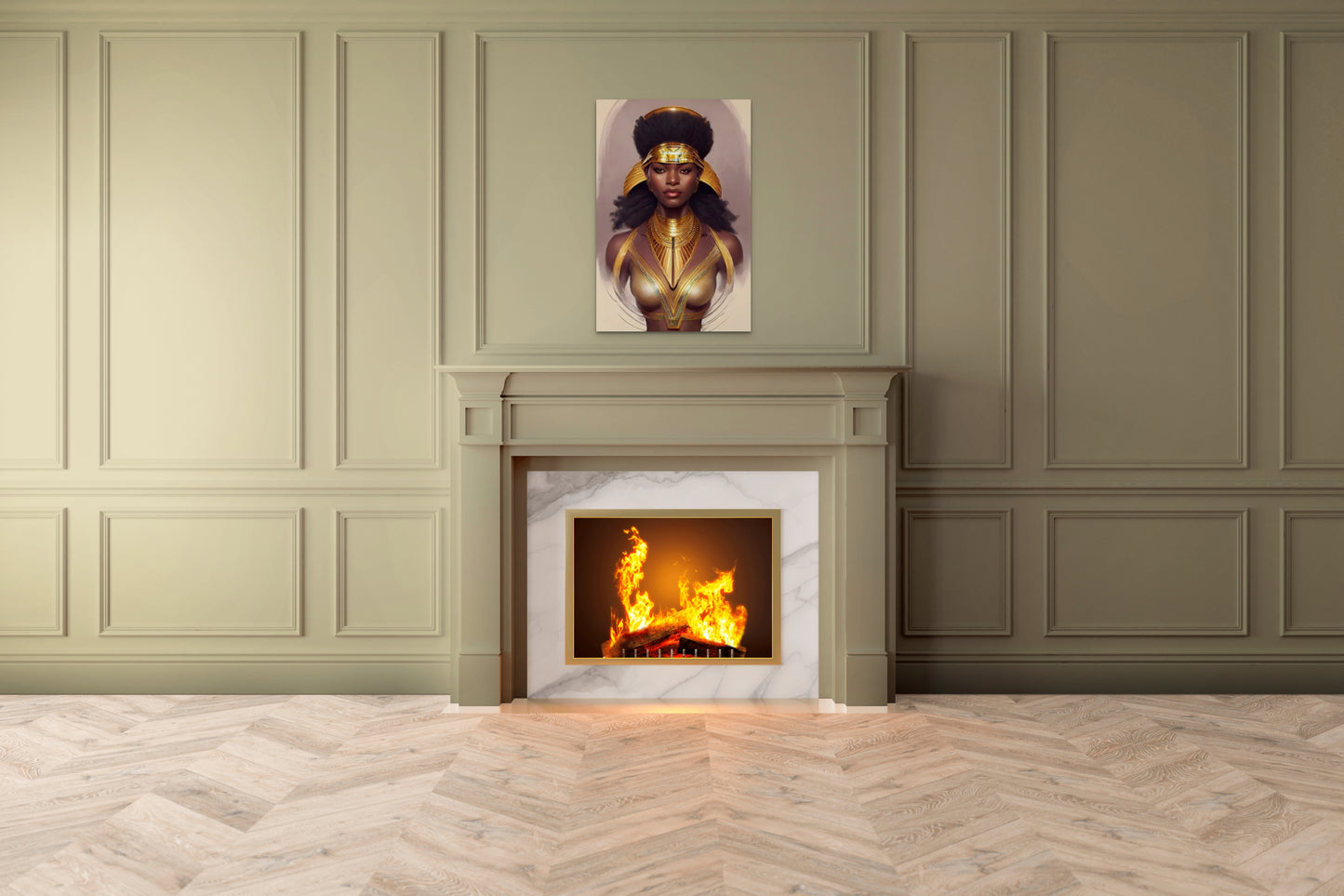 PHAROAH YULAMBA, African Portrait Canvas Wall Art.