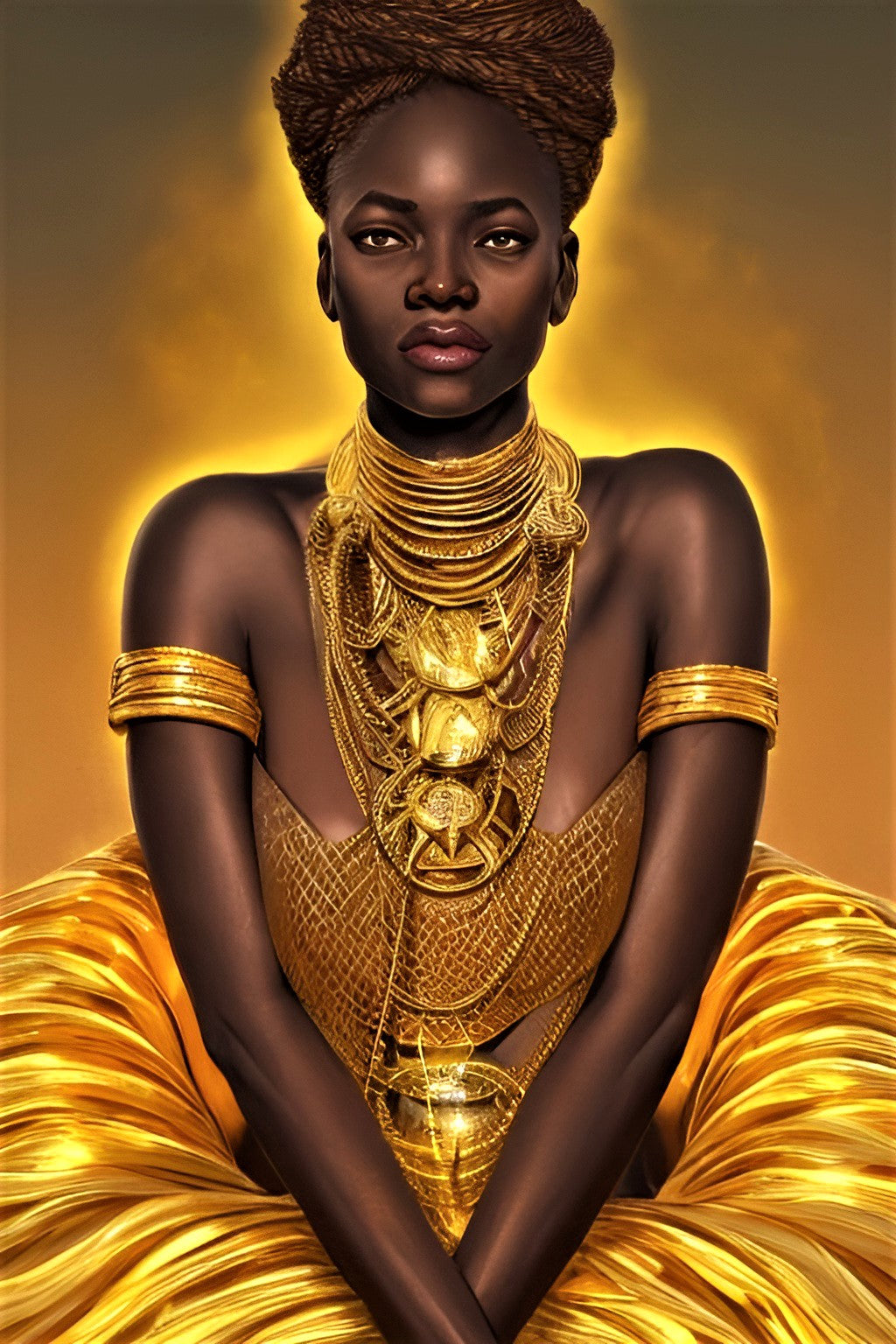 QUEEN EEYOLA, African Portrait Canvas Wall Art.