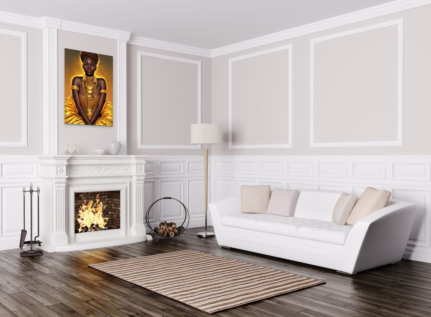 QUEEN EEYOLA, African Portrait Canvas Wall Art.