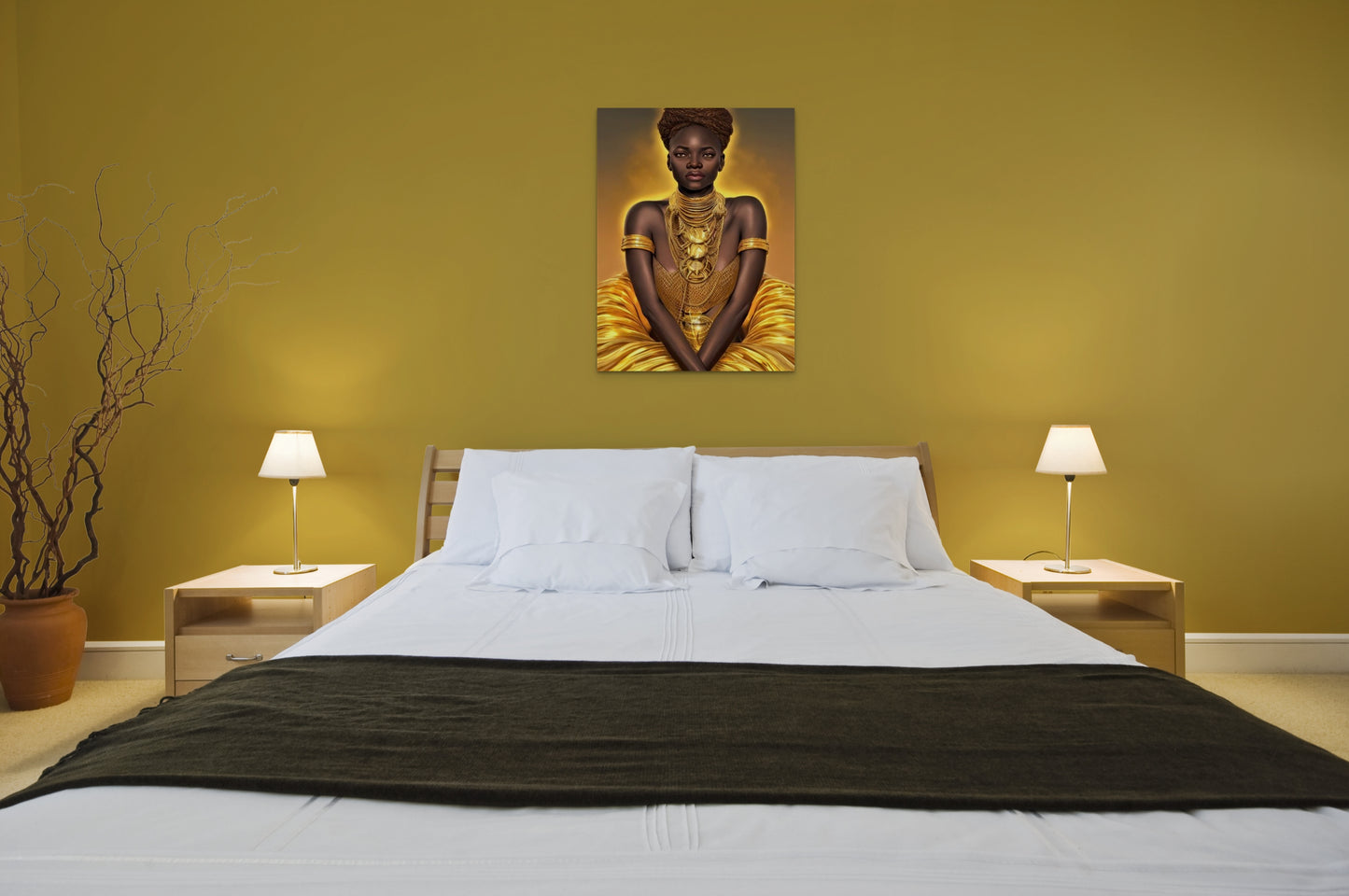 QUEEN EEYOLA, African Portrait Canvas Wall Art.