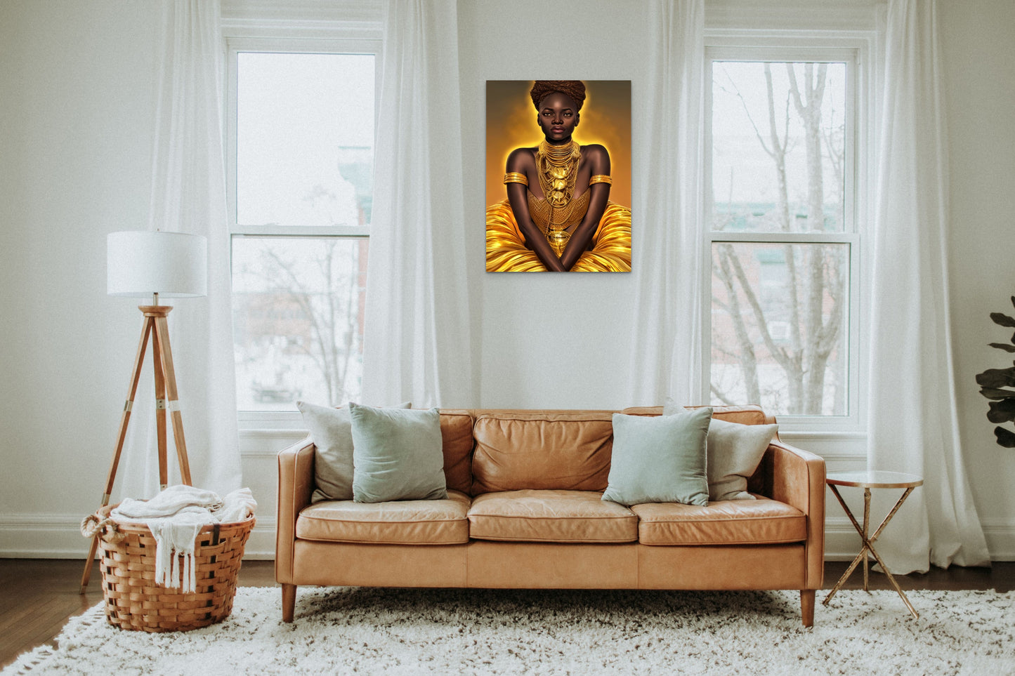 QUEEN EEYOLA, African Portrait Canvas Wall Art.