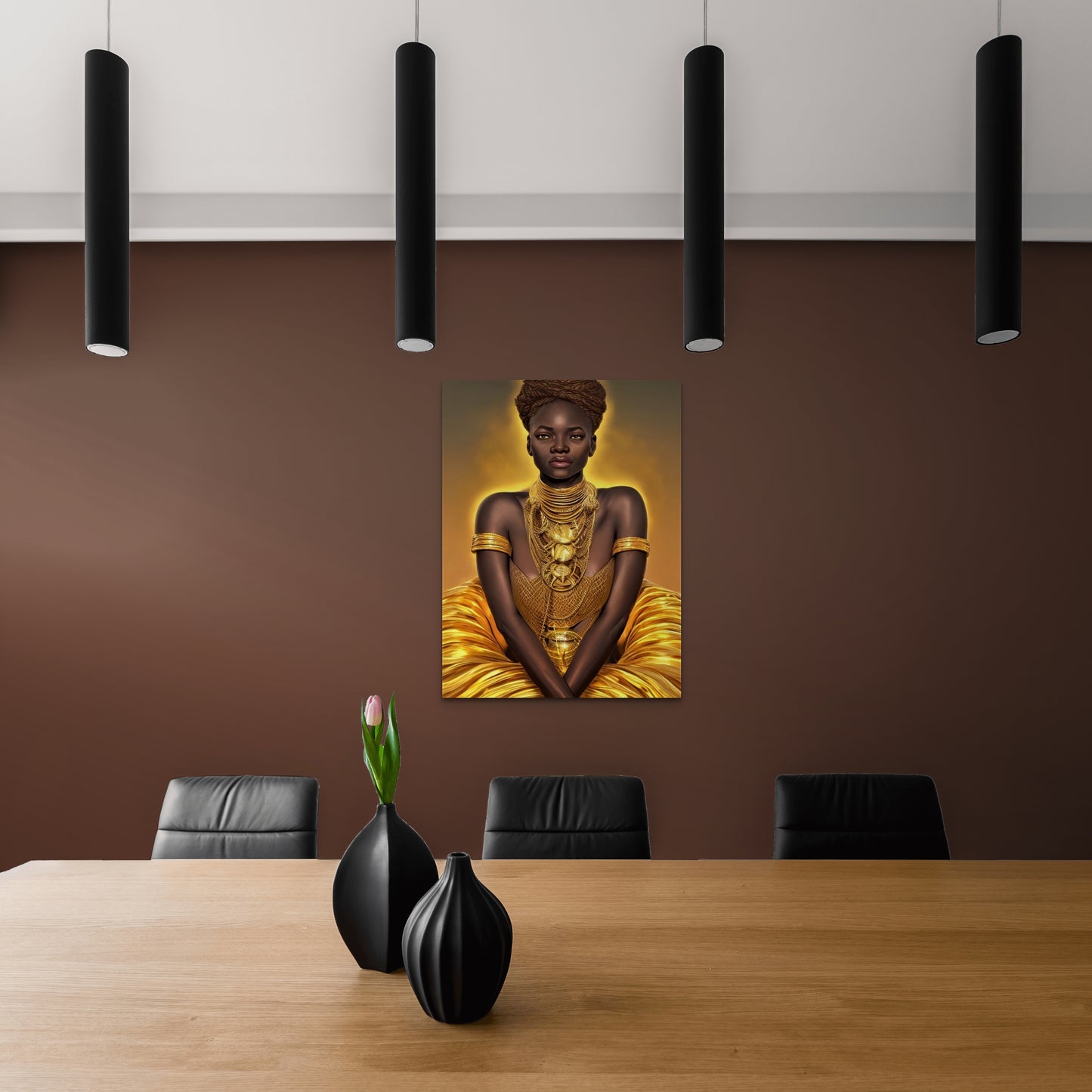 QUEEN EEYOLA, African Portrait Canvas Wall Art.