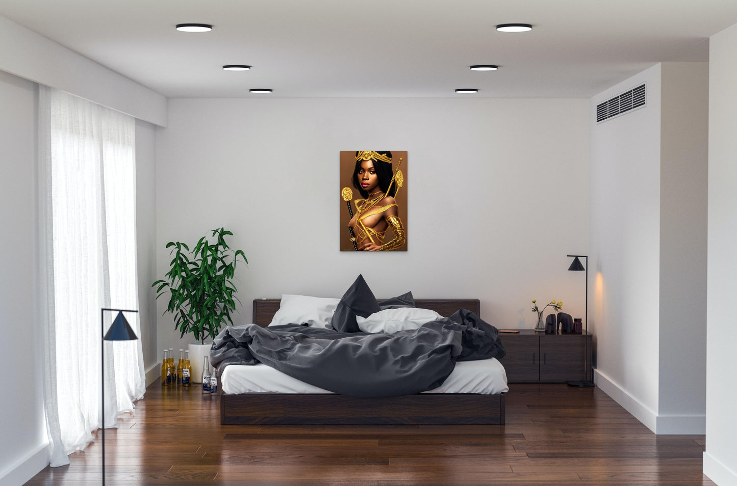 QUEEN JUNAKAH, African Portrait Canvas Wall Art.