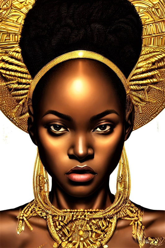 QUEEN MOORISSA, African Portrait Canvas Wall Art.