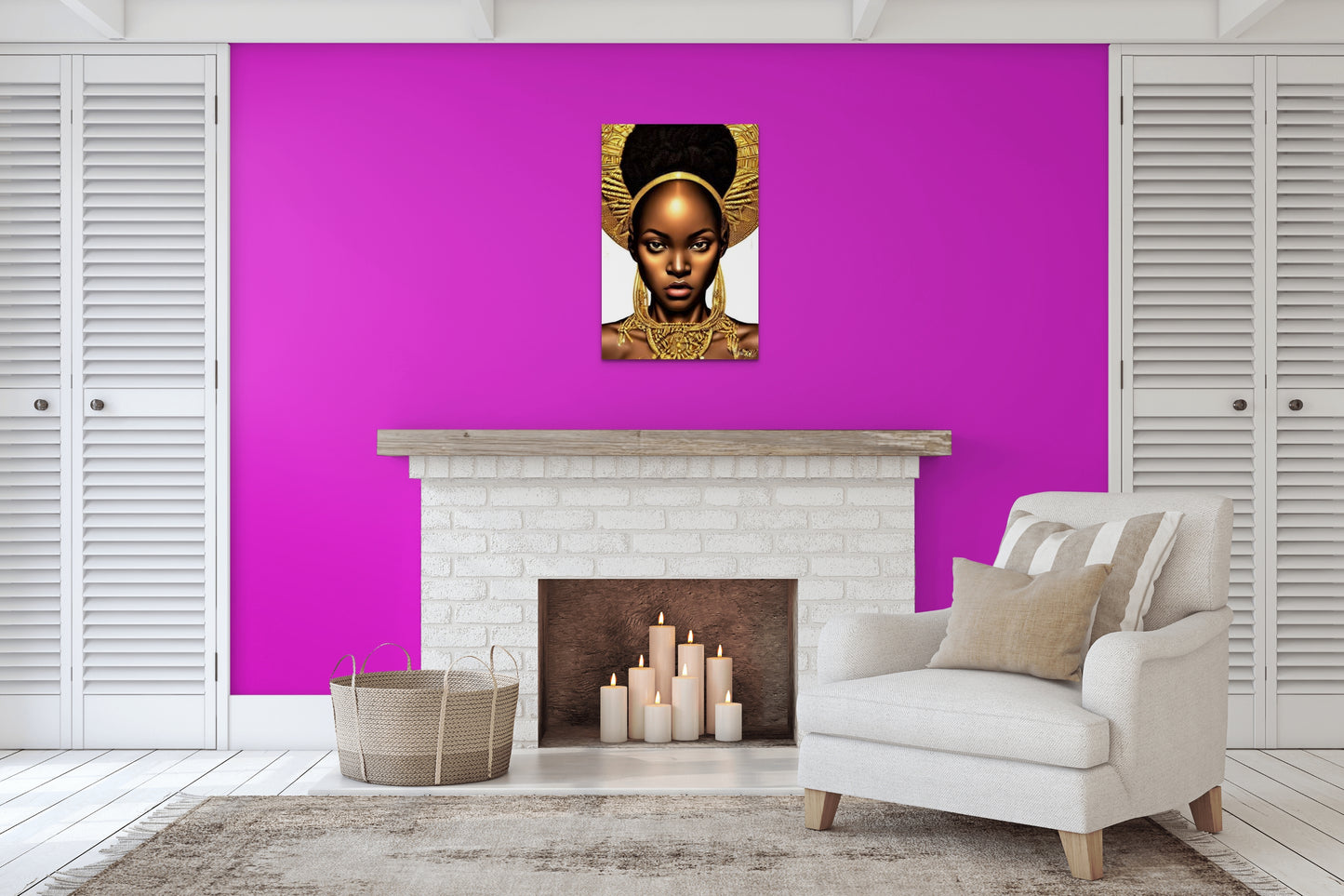 QUEEN MOORISSA, African Portrait Canvas Wall Art.