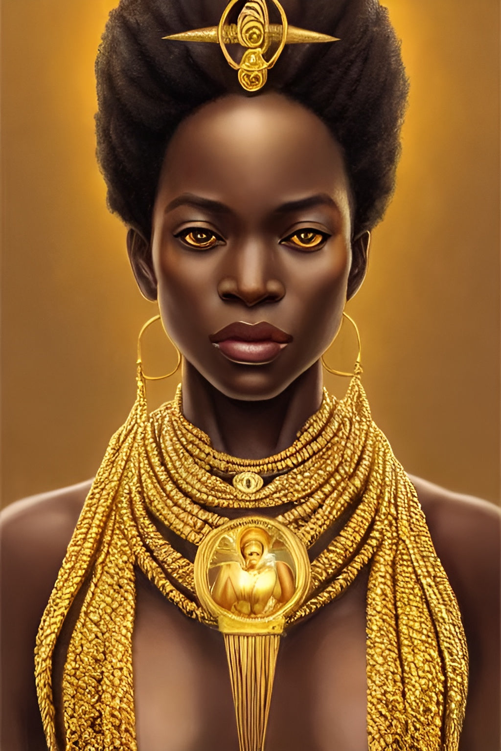 QUEEN NADEEMA, African Portrait Canvas Wall Art.