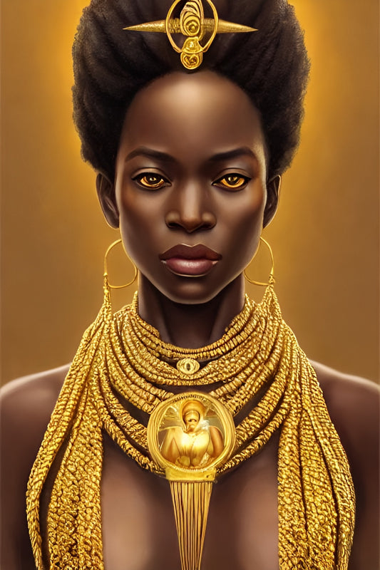 QUEEN NADEEMA, African Portrait Canvas Wall Art.