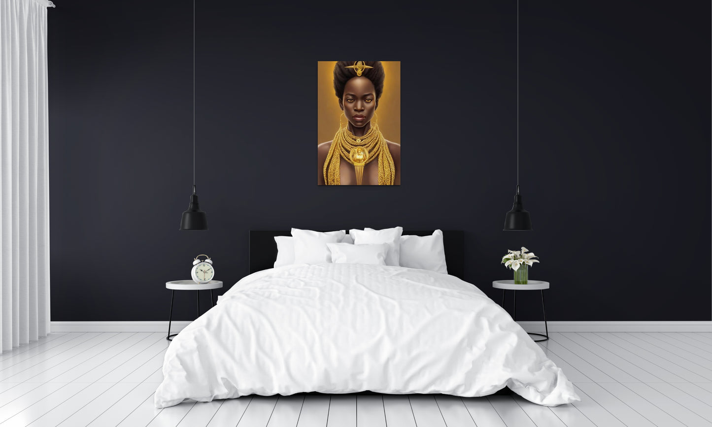 QUEEN NADEEMA, African Portrait Canvas Wall Art.