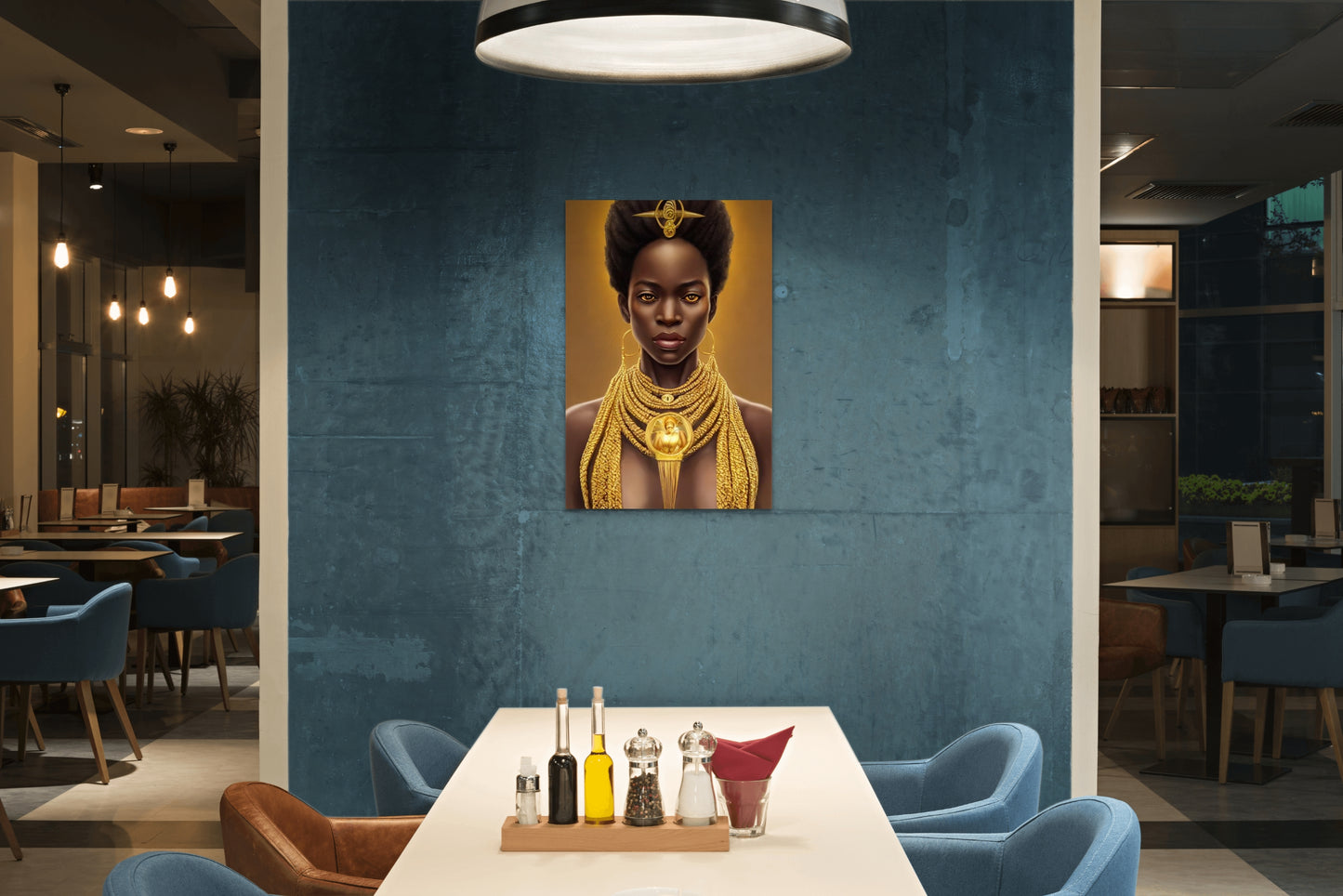 QUEEN NADEEMA, African Portrait Canvas Wall Art.
