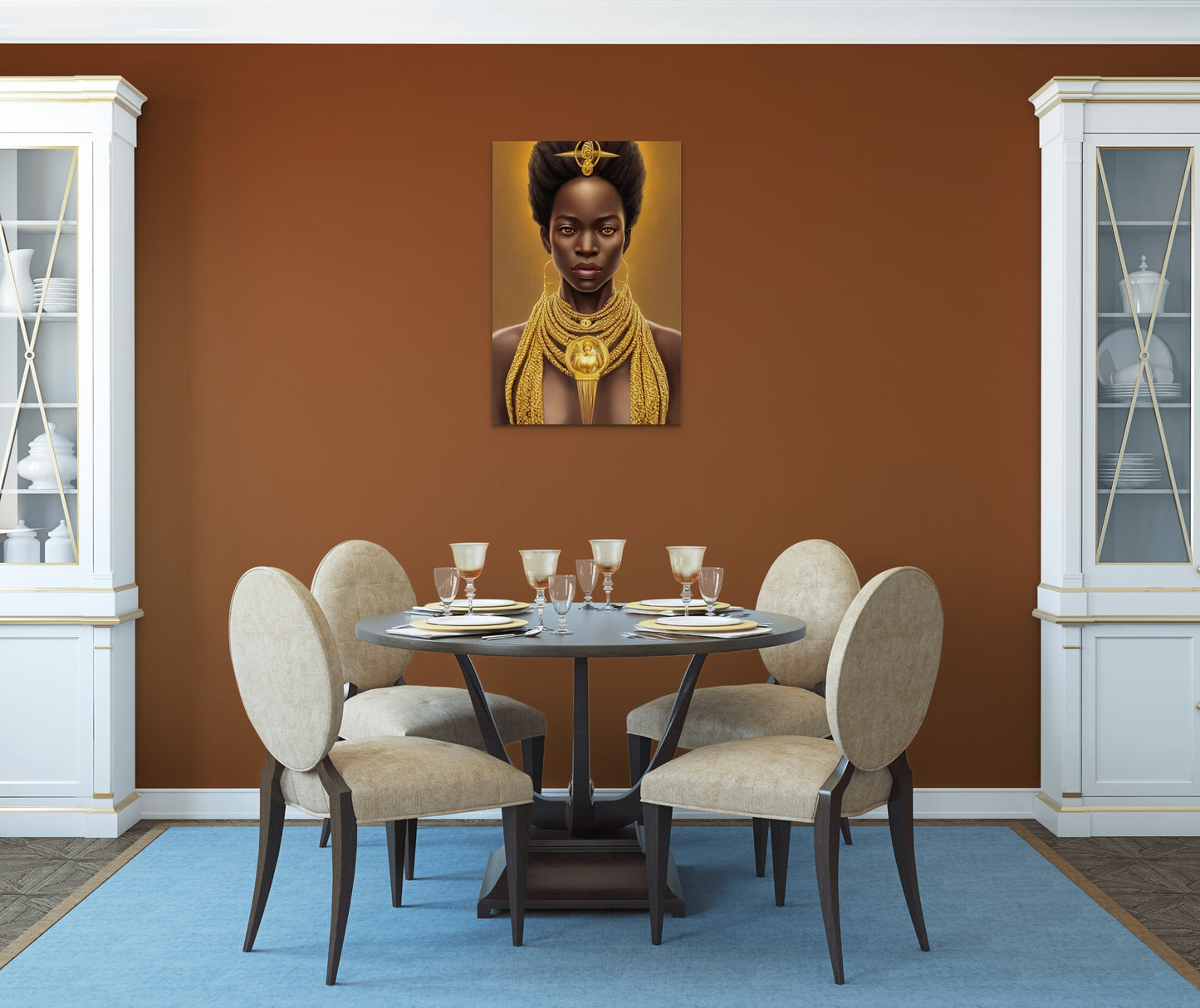 QUEEN NADEEMA, African Portrait Canvas Wall Art.