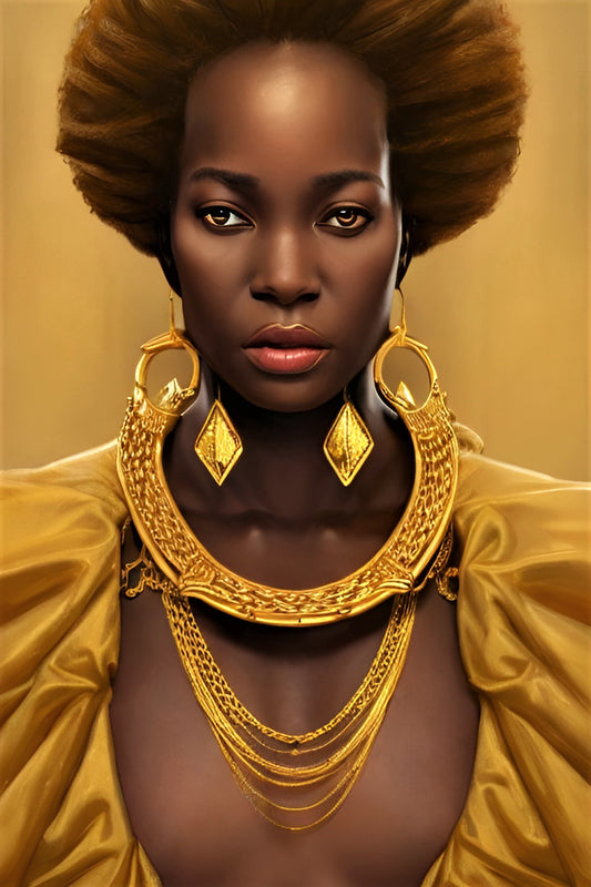 QUEEN NAHRADA, African Portrait Canvas Wall Art.