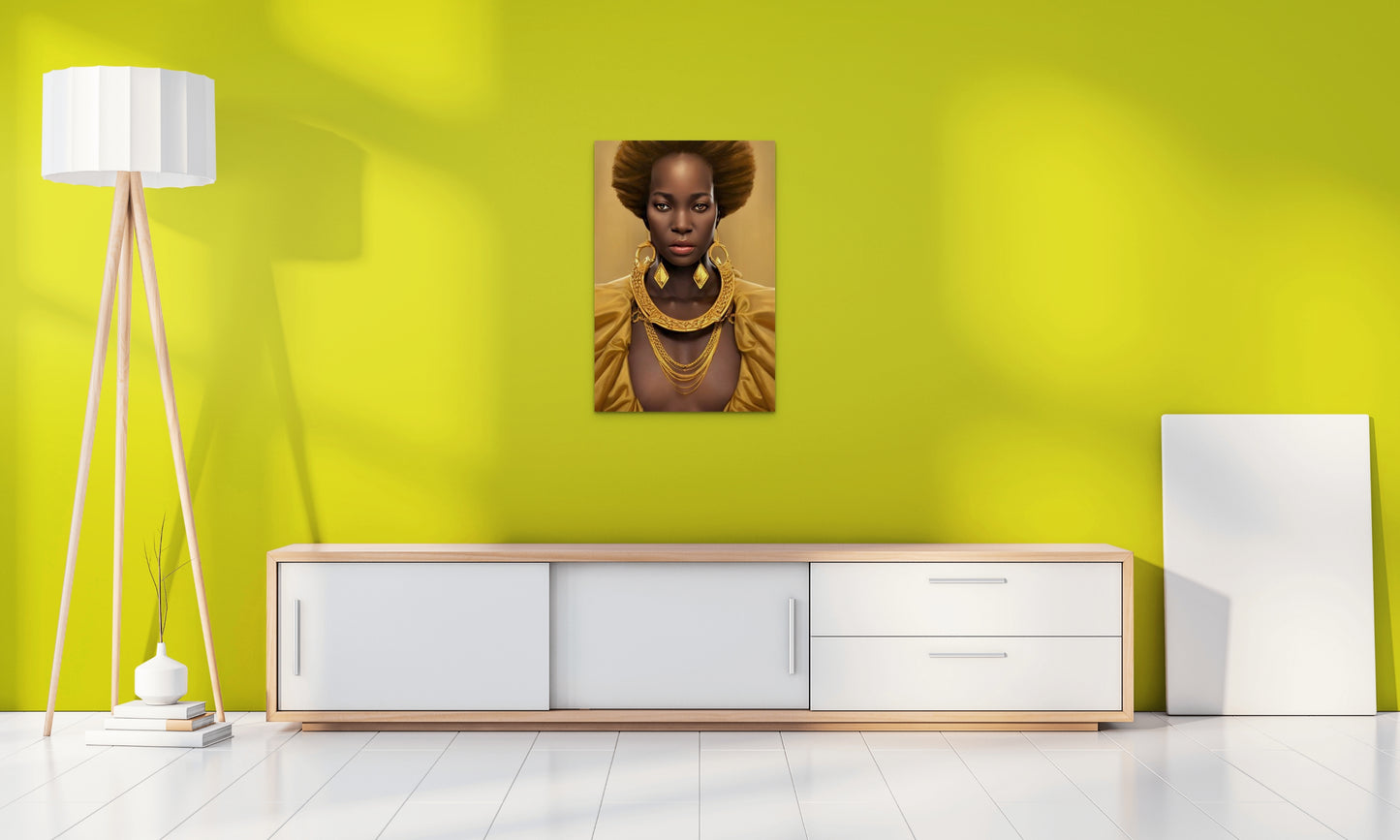 QUEEN NAHRADA, African Portrait Canvas Wall Art.