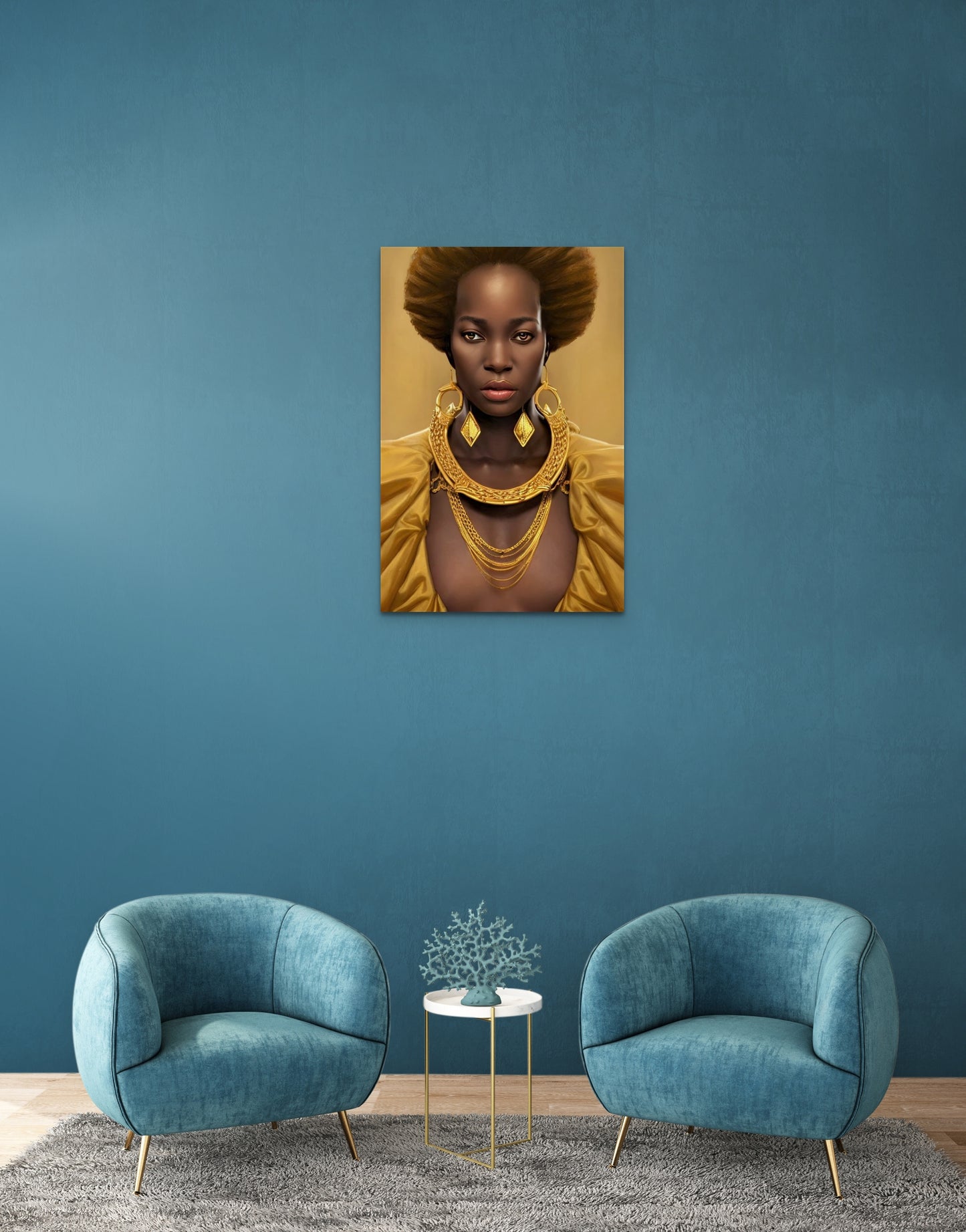 QUEEN NAHRADA, African Portrait Canvas Wall Art.
