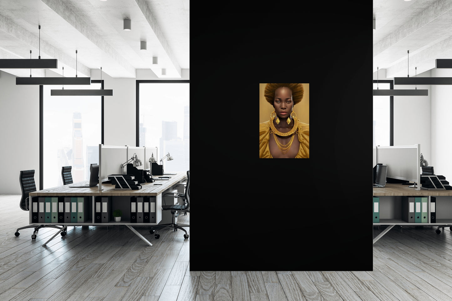 QUEEN NAHRADA, African Portrait Canvas Wall Art.