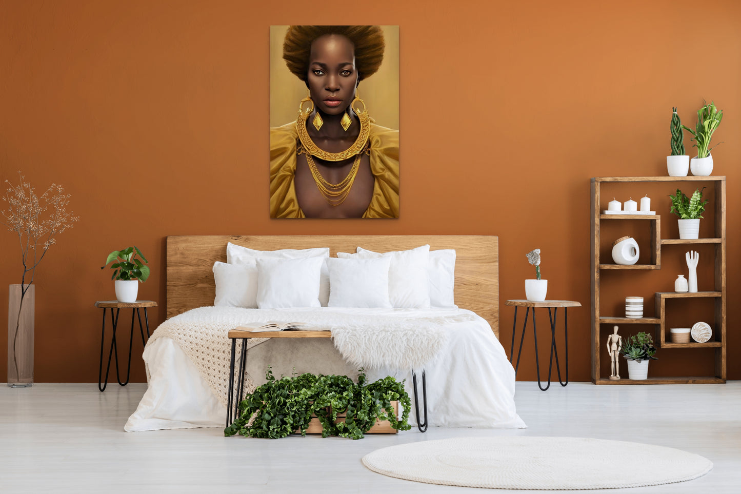 QUEEN NAHRADA, African Portrait Canvas Wall Art.