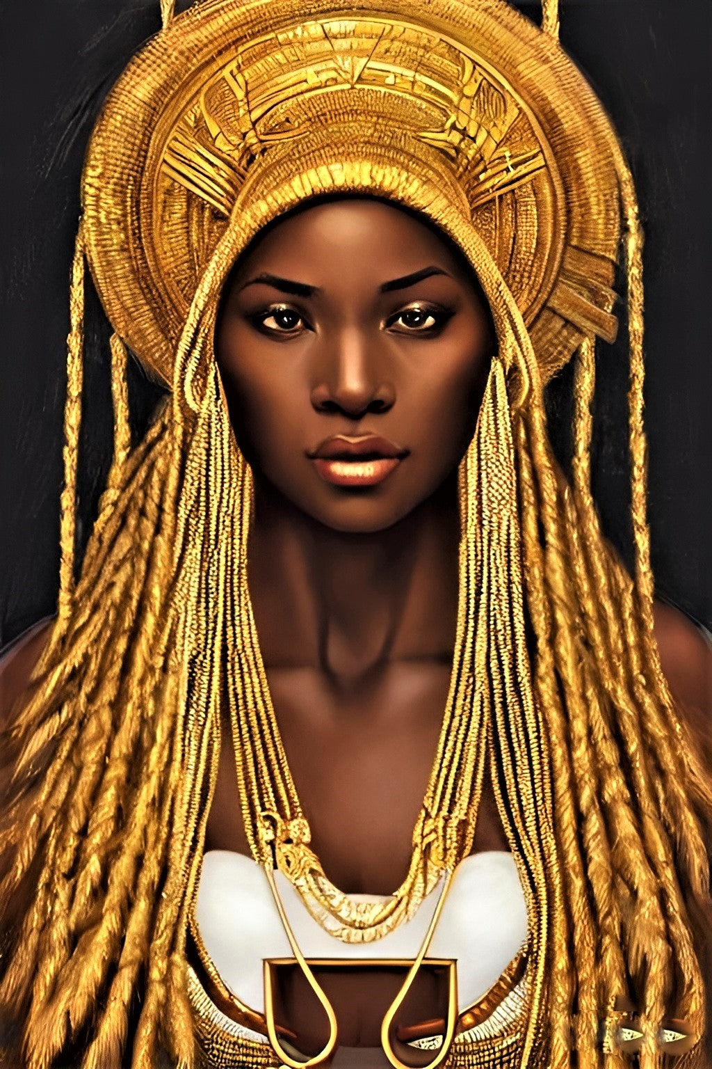 QUEEN NATANYA, African Portrait Canvas Wall Art.