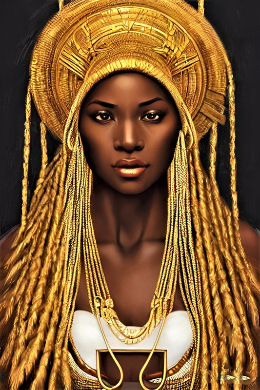 QUEEN NATANYA, African Portrait Canvas Wall Art.