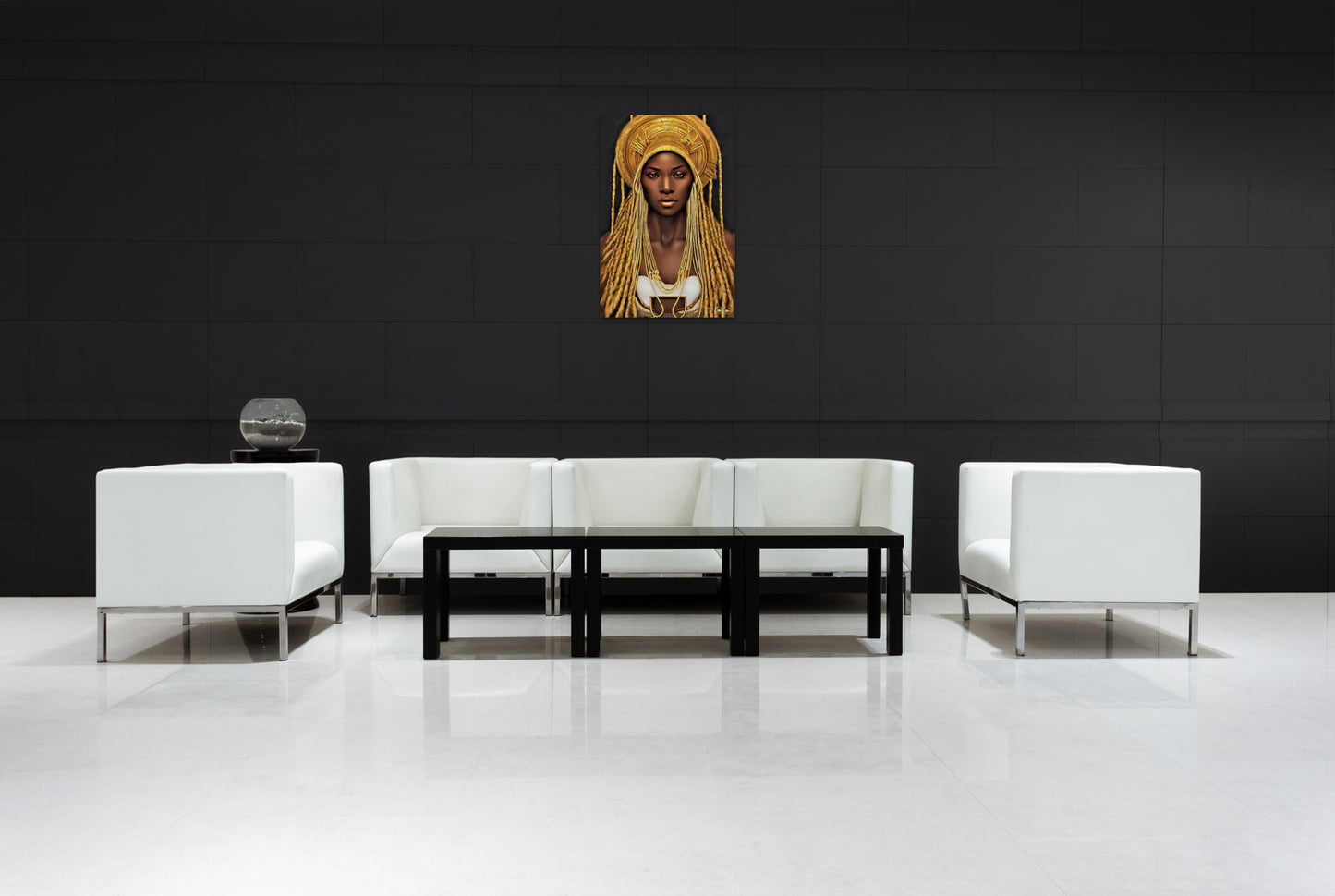 QUEEN NATANYA, African Portrait Canvas Wall Art.