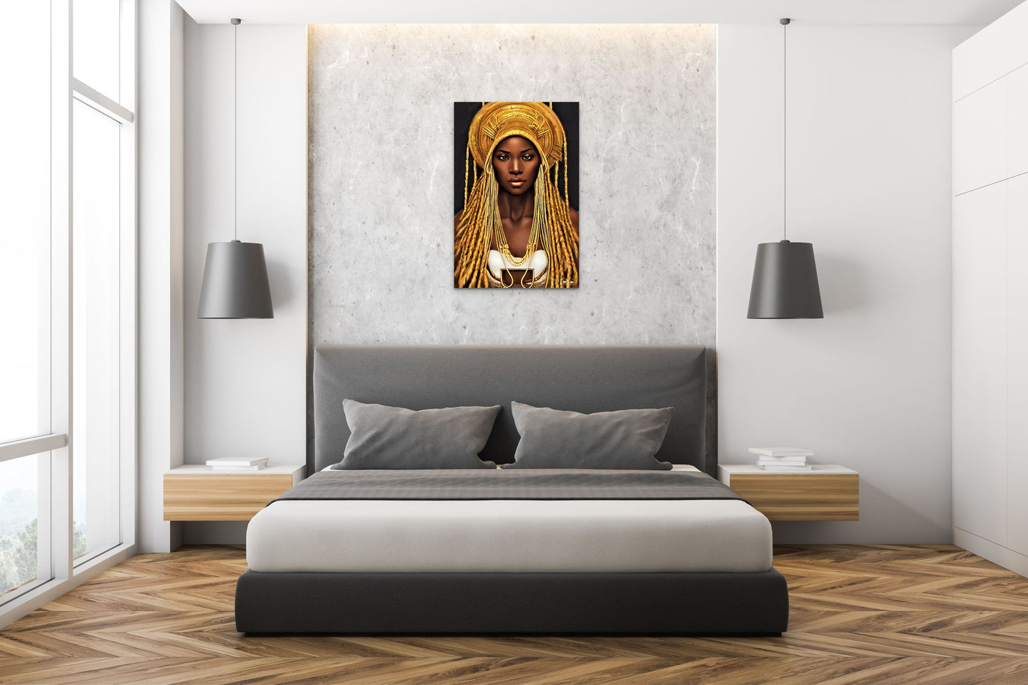 QUEEN NATANYA, African Portrait Canvas Wall Art.