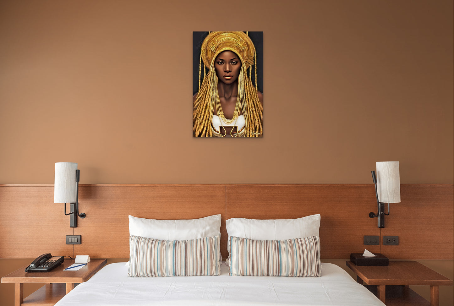 QUEEN NATANYA, African Portrait Canvas Wall Art.