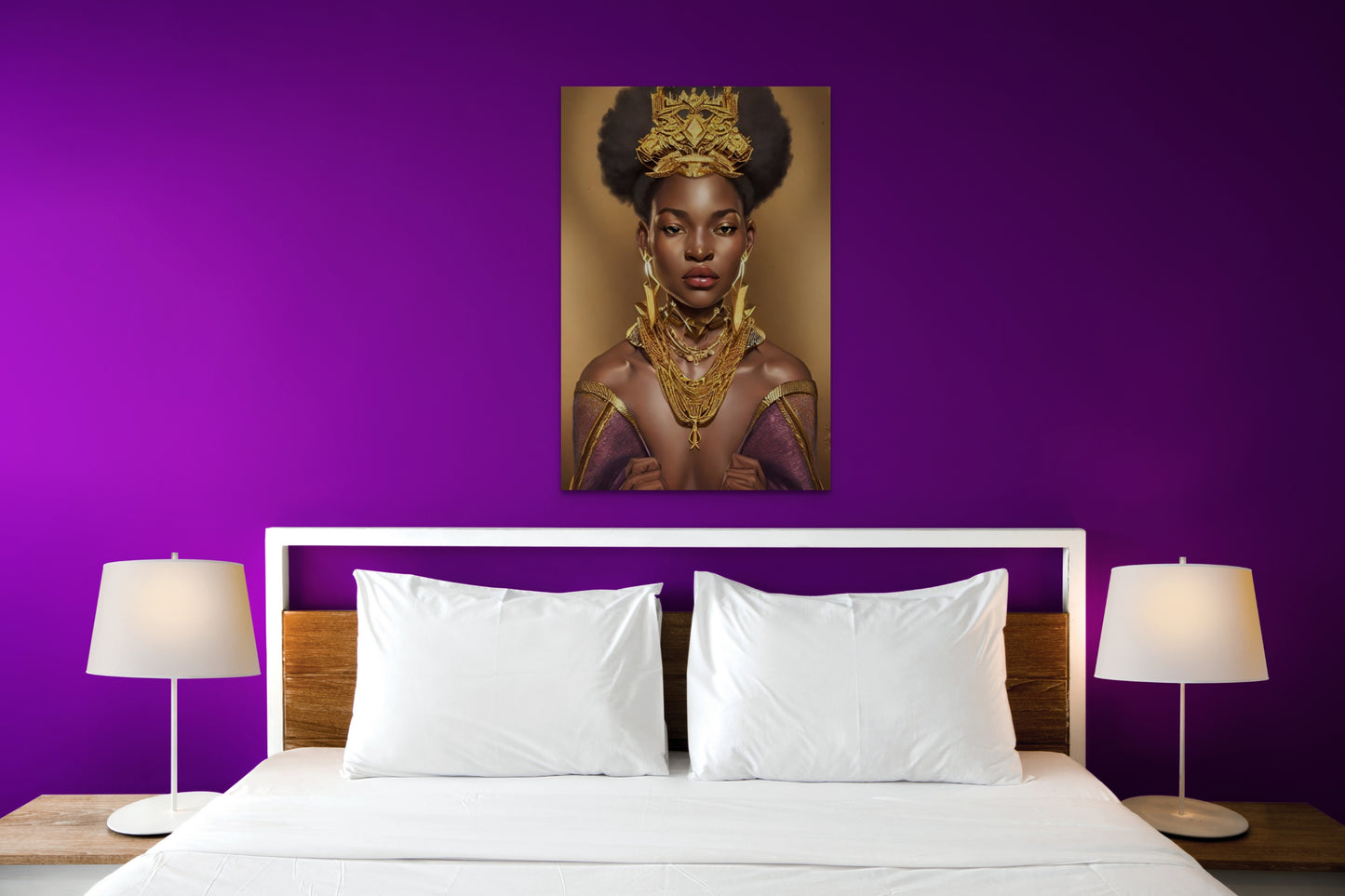 QUEEN OHNELDA, African Portrait Canvas Wall Art.