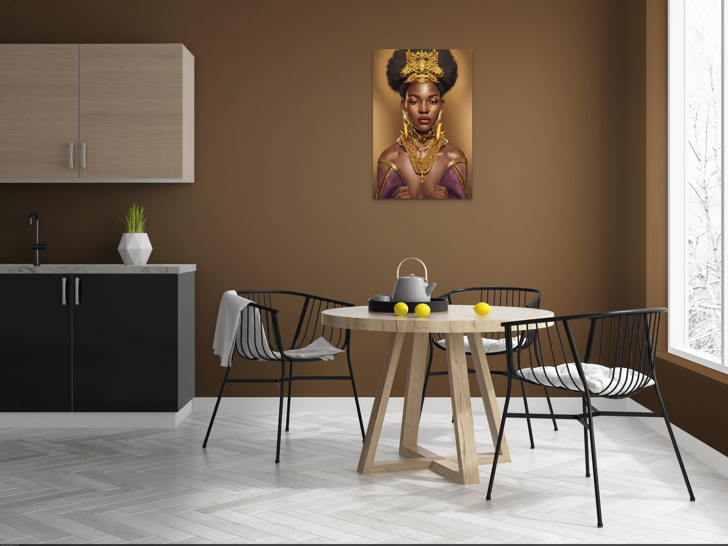 QUEEN OHNELDA, African Portrait Canvas Wall Art.