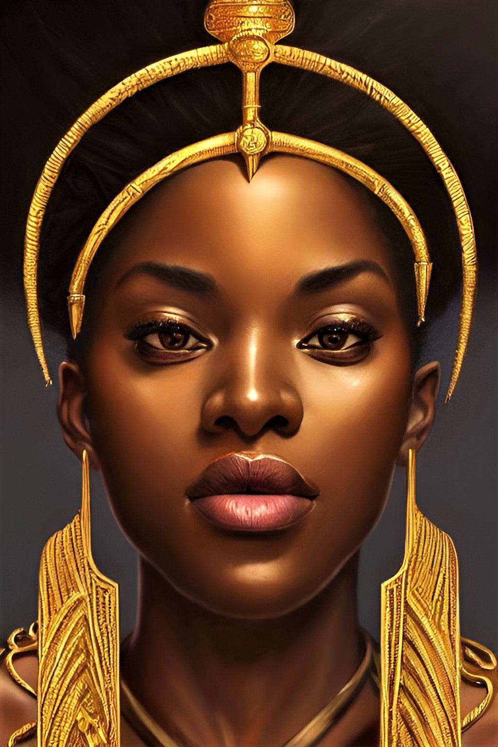 QUEEN SUWADA, African Portrait Canvas Wall Art.