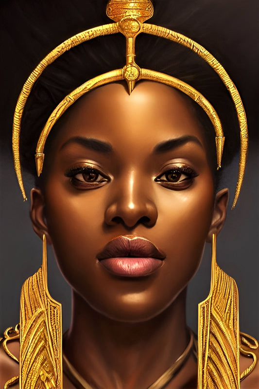 QUEEN SUWADA, African Portrait Canvas Wall Art.
